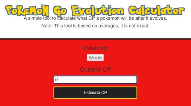 pokemon evolution calculator